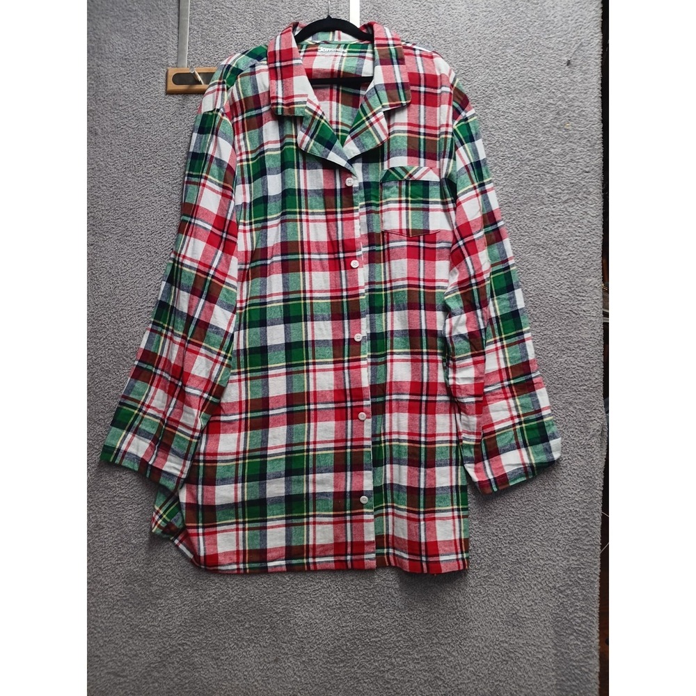 Jammies Families Plaid Flannel Pajama Top‎ Men's 4XB Red Green NWT